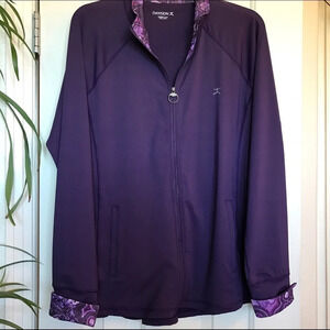 Danskin Women’s XL Workout Jacket Purple Full Zip